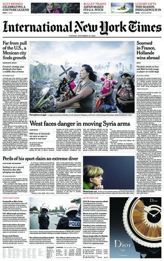 掃蕩敘利亞化武 西方不敢大意（20131119 紐約時報國際版）