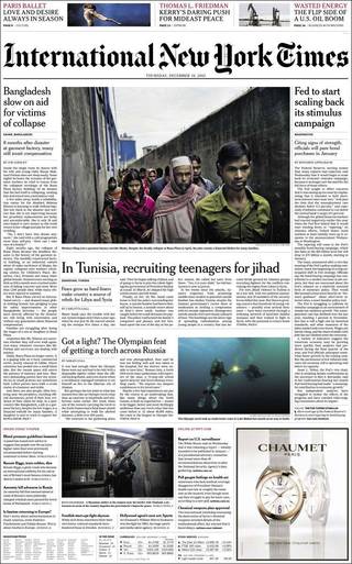 突尼西亞青年聖戰士恐飆升（20131219  紐約時報國際版）