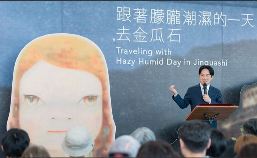 賴總統親臨新北市瑞芳的台電金水基地。(照片:隨手拍、友人分享、網路截圖)