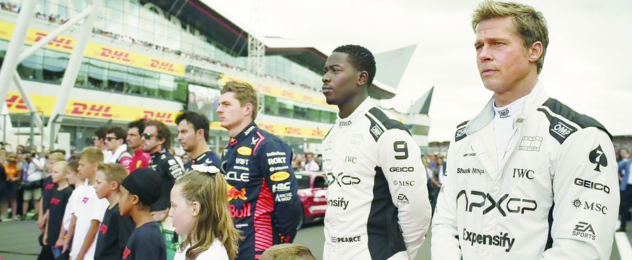 《F1電影(F1 The Movie)》台灣票房破四億,說明了好萊塢的賣座公式依舊靈驗。(《F1電影(F1 The Movie)》劇照)