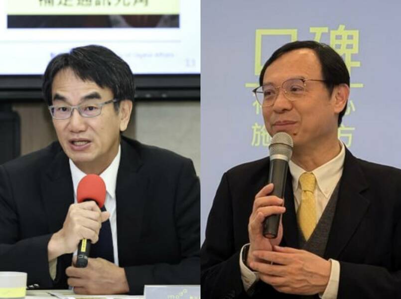 卓內閣近日改組消息頻傳,衛福部長將由石崇良接任,數發部將由原次長林宜敬扶正。圖為林宜敬、石崇良。(中央社示意圖)
